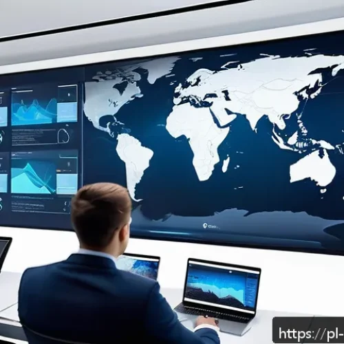 Home 31 무역전문가경력개발 - A modern international trade office scene featuring a diverse team of professionals collaborating ar...